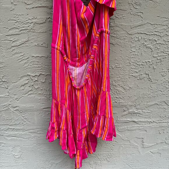 Lovers + Friends Dress Amity Mini Ruffles One Shoulder Styling Tassels M NWT - Picture 3 of 9